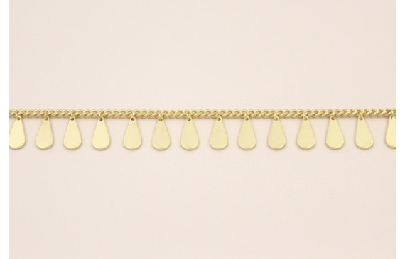 Cadena Gotas de 10*5mm Oro Mate