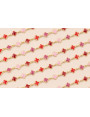 Cadena esmaltes 6*6mm Rojo, Rosa granate Oro Mate