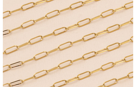 Cadena Acero Inoxidale eslabón 6*3mm Dorado