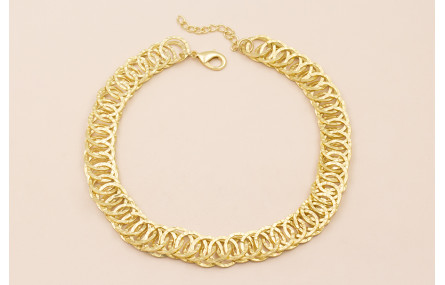 Collar Completo Aros de 10mm Oro Mate