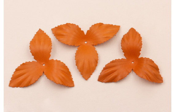 Flor pétalos relieve 60mm diam. Naranja