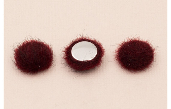 Media bola 15mm de pelo granate