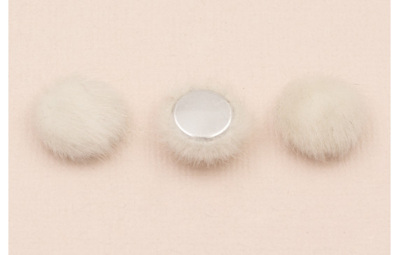 Media bola 15mm de pelo Beige