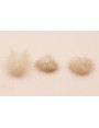 Pompón Pelo 30mm beige claro