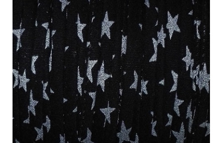 Lazo espaqueti 4mm liberty estrellas negras