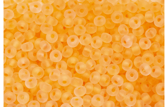 10 gramos Abalorio Naranja Fluor trans 3mm