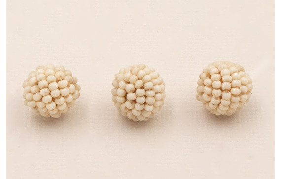 Bola abalorio 11mm Crema
