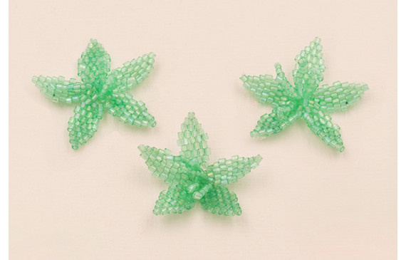 Flor Microtubos de 30mm Verde