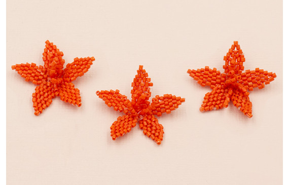 Flor Microtubos de 30mm Naranja