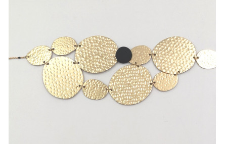 Collar chapas oro mate