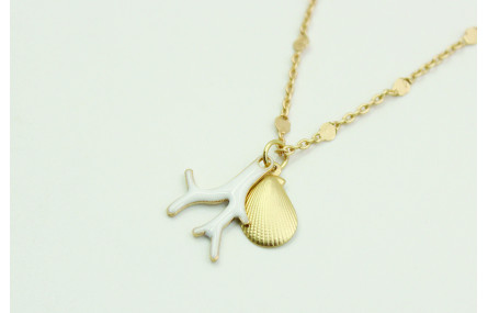 Solitario cadena de eslabon pequeño en oro matey c