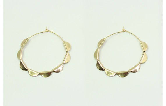 Pendientes aro grande 45mm con mini terminales.