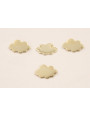 Pieza Nube aranderas atrás 16*11*1mm Baño Oro 18K