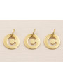 Colgante letra C 10mm Baño Oro 18K, 3Micras