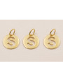 Colgante letra S 10mm Baño Oro 18K, 3Micras