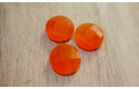 Disco Cristal facetado 11mm Naranja Camel Opal