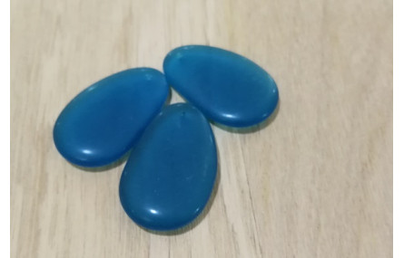 Lámina Irregular cristal africado 30*20mm Azul