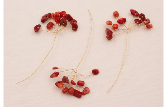 Ramillete 10 piedras Chip Coral 35*20mm