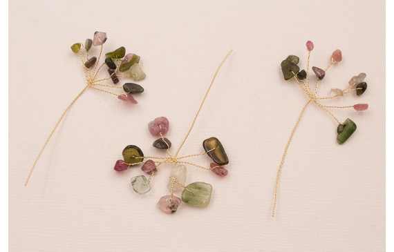 Ramillete 10 piedras Chip Turmaline 35*20mm