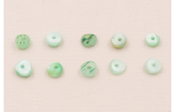 Ristra de 40cms Discos Coral 4mm Color Turquesa