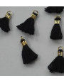 Micro pompon 10mm long. Color Negro
