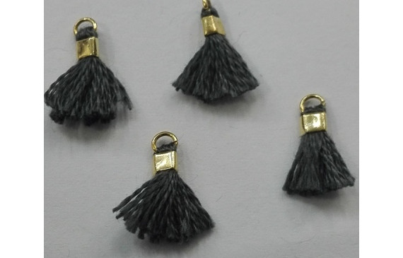 Micro pompon 10mm long. Gris Piedra