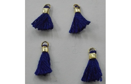 Micro pompon 10mm long. Azul Cobalto