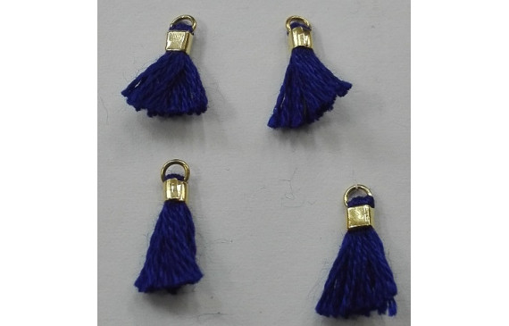 Micro pompon 10mm long. Azul Cobalto