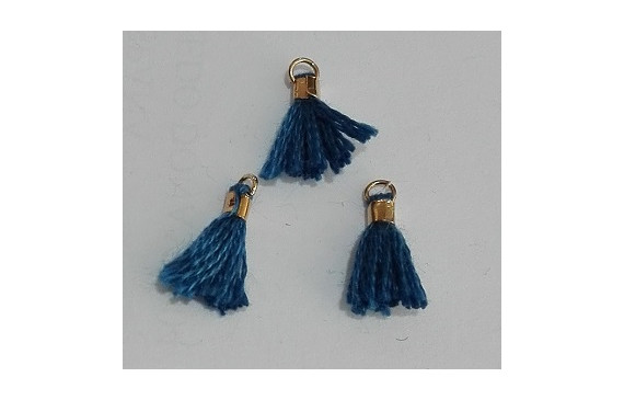 Micro pompon 10mm long. Azul oscuro