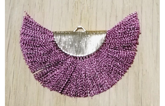 Pendiente abanico 45*25mm Morado