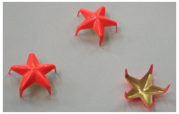 Tachuela estrella 16mm NAranja fluor