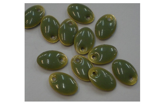 Ovalo esmaltado D.cara 12*8 color piedra
