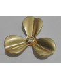 Flor 3 pétalos 22mm diametro Oro Mate