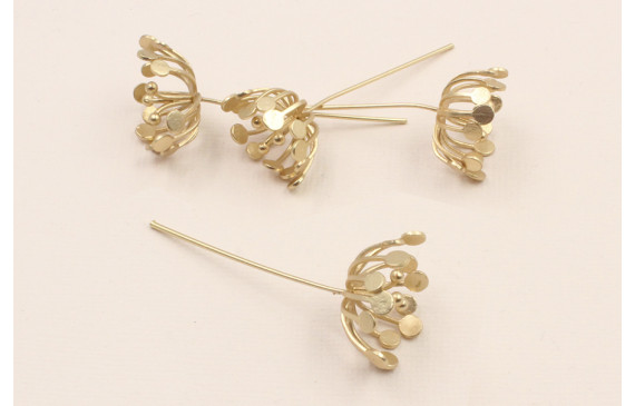 Cuenta Flor grande estambres 20mm diam. O.Mate