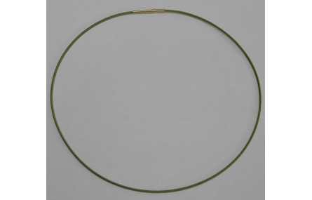 Collar acero espiral 1,4mm*42cms Verde