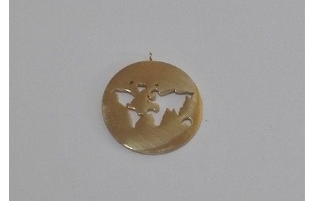 Cuenta mapamundi Acero Inoxidable 20mm