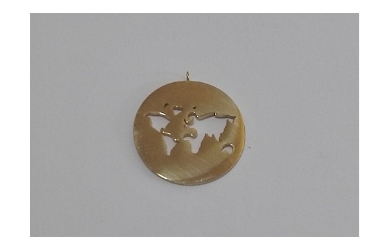 Cuenta mapamundi Acero Inoxidable 20mm