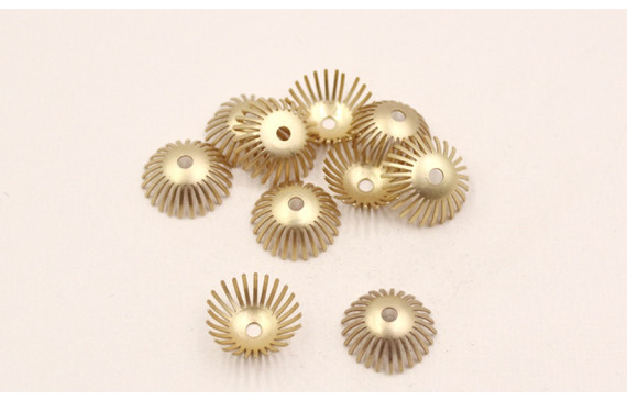 Casquilla pestañas 15*5mm Oro Mate