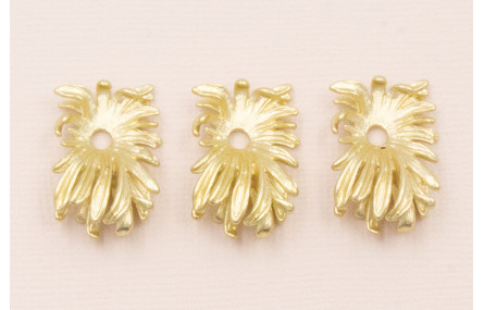 Cuenta Flor 25*16mm Oro Mate