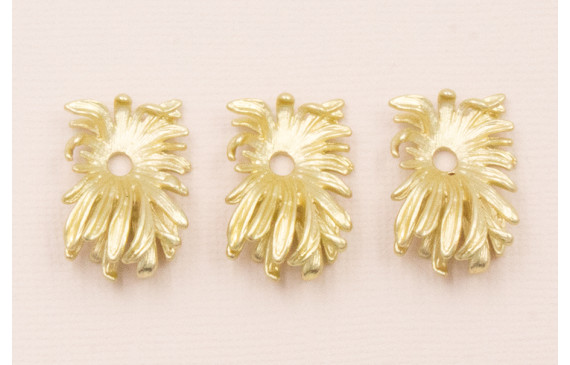 Cuenta Flor 25*16mm Oro Mate