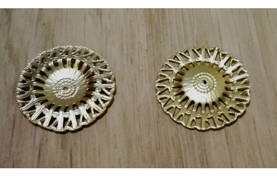 Disco labrado 22mm Oro Mate