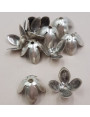 Flor 10mm *7mm alto Plata Vieja