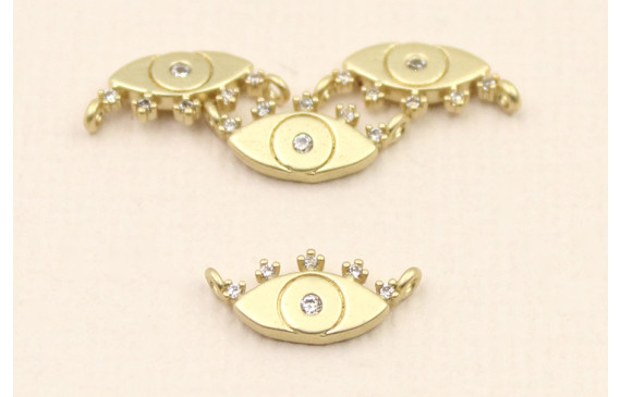 Pieza Ojo Turco Lágrimas de brillos 13*7mm Oro