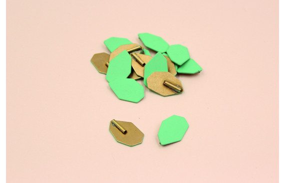 Pieza esmaltada 21*12mm Turquesa Mate