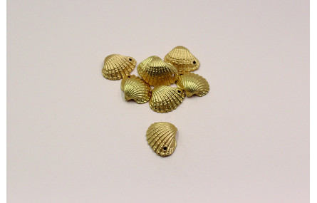 Colgante almeja 22*18mm Oro Mate