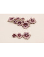 Pieza Trio Flores 12*40mm  Lila, morado y Naranja