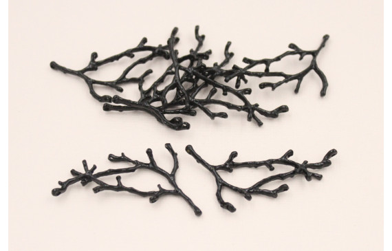 Pieza Rama Coral 50*24mm Esmalte Negro