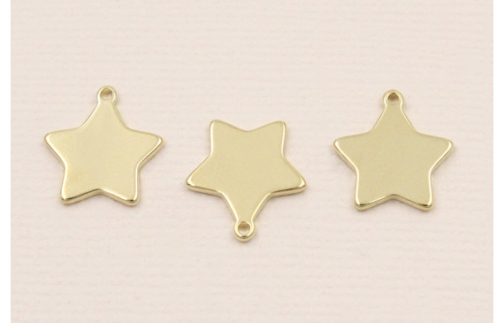 Cuenta Acero Estrella acero 11mm diametro ORO