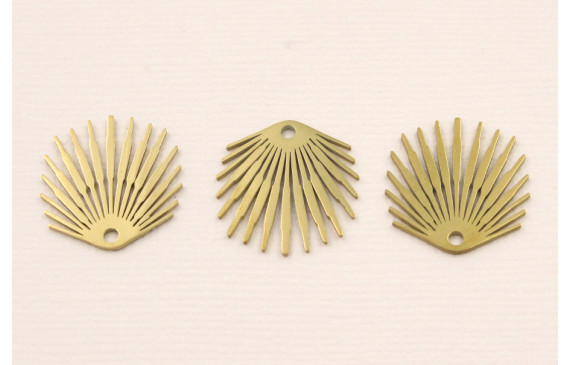 Cuenta Acero Concha Acero 12*18mm Oro