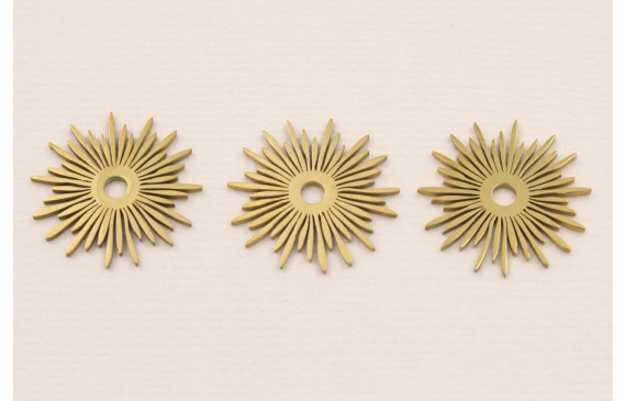 Cuenta Acero Estrella Acero 18mm Oro